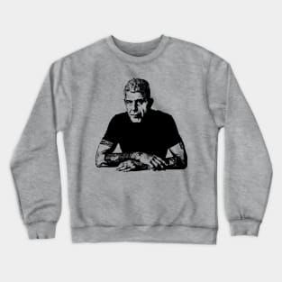 Anthony Bourdain Black Stencil Crewneck Sweatshirt